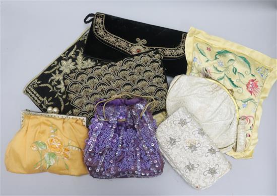 A quantity of evening bags